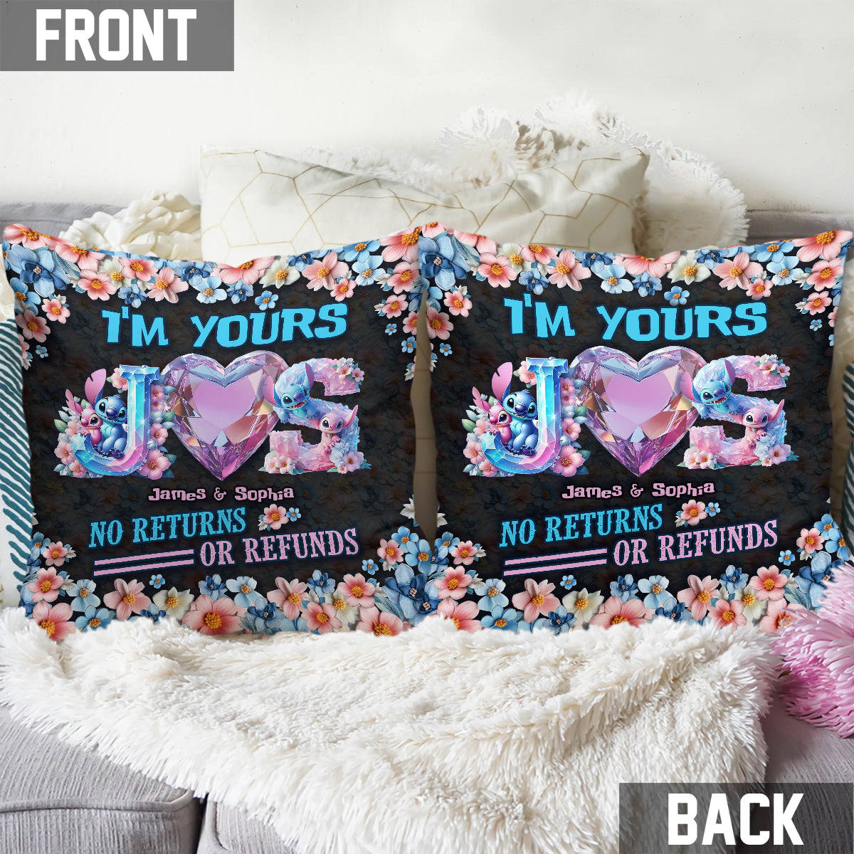 Ohana Letter - Personalized Ohana Throw Pillow