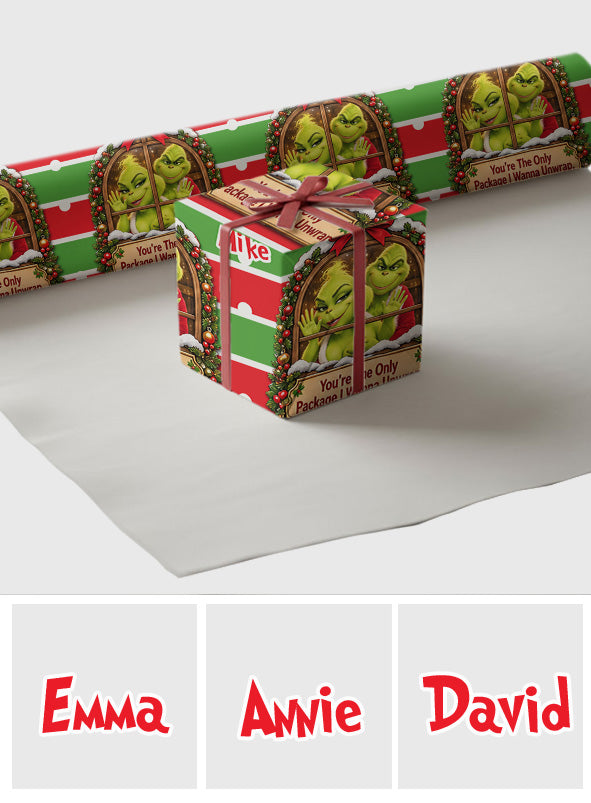 Grinchy Vibes, Christmas Gift - Personalized Stole Christmas Wrapping Papers
