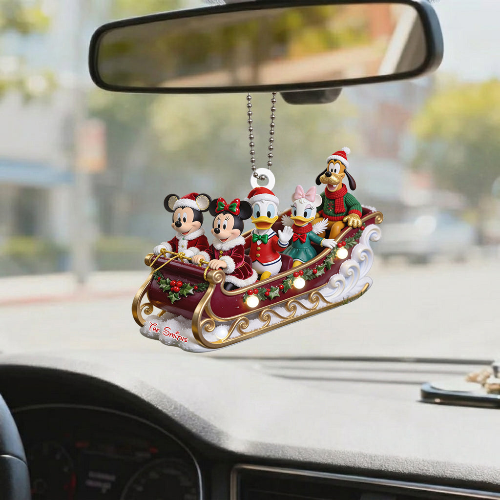 Dashing Through The Snow Magical Friends - Personalized Mouse Premium 3D Ornament