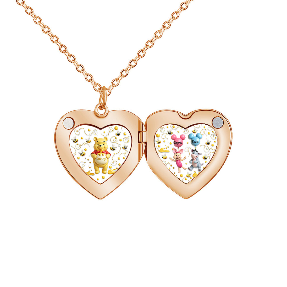 Mama Bear - Personalized Mouse Locket Pendant Necklace