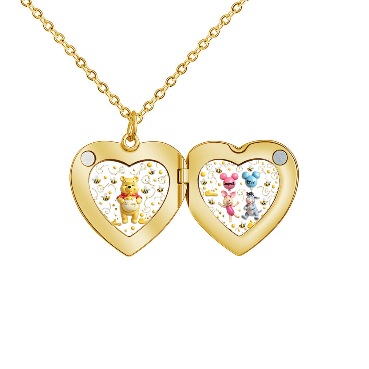 Mama Bear - Personalized Mouse Locket Pendant Necklace