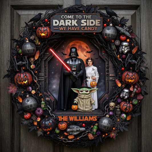 Welcome To The Dark Side - Personalized The Force Custom Shaped Wood Sign