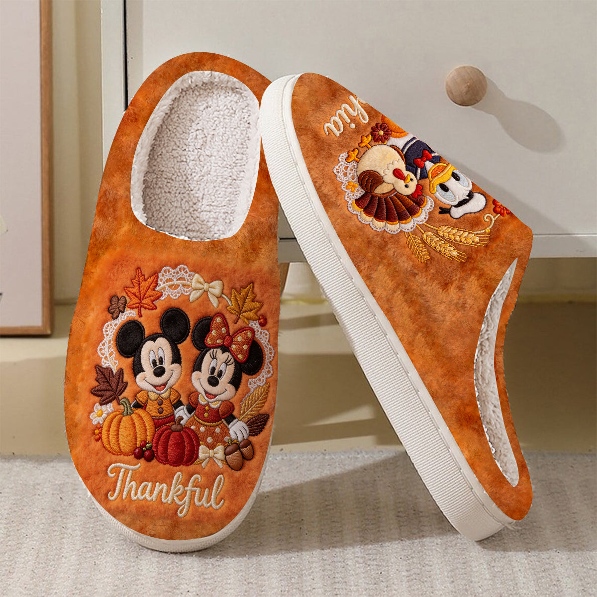 Thanksgiving - Personalized Mouse Slippers