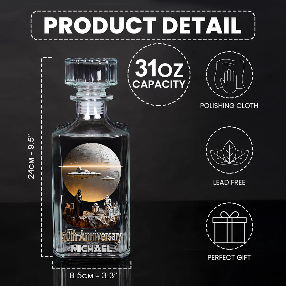 50th Anniversary - Personalized The Force Whiskey Decanter Set