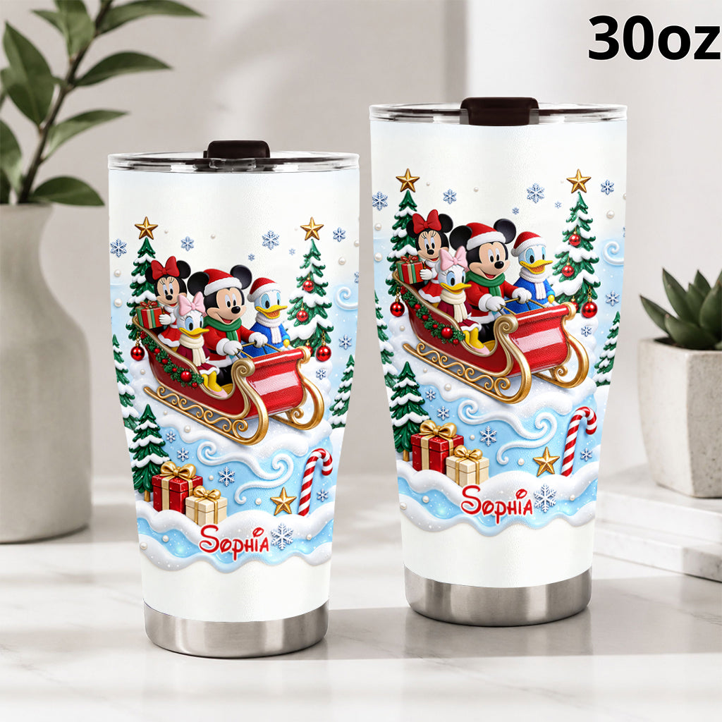 Dashing Through The Snow - Personalized Mouse Tumbler
