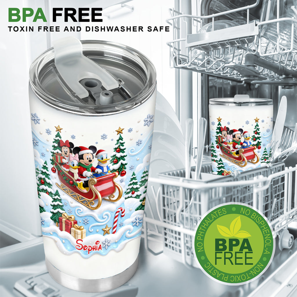 Dashing Through The Snow - Personalized Mouse Tumbler