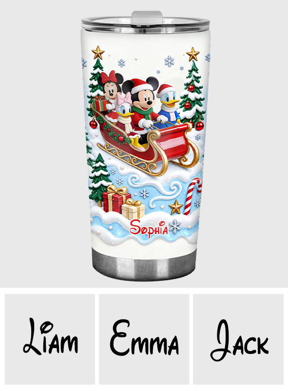 Dashing Through The Snow - Personalized Mouse Tumbler