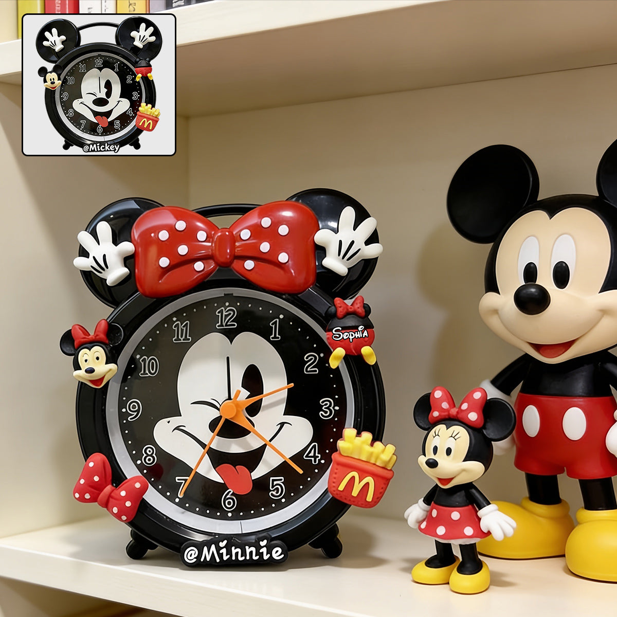 Big Ears Friend - Personalized Mouse Desk Clock Plaque
