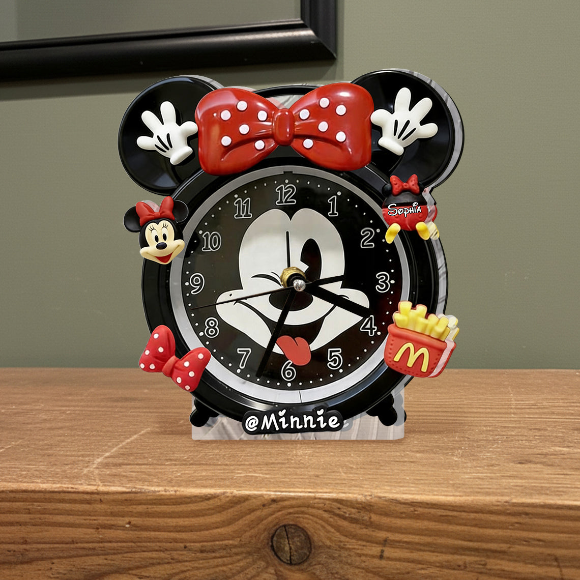 Big Ears Friend - Personalized Mouse Desk Clock Plaque