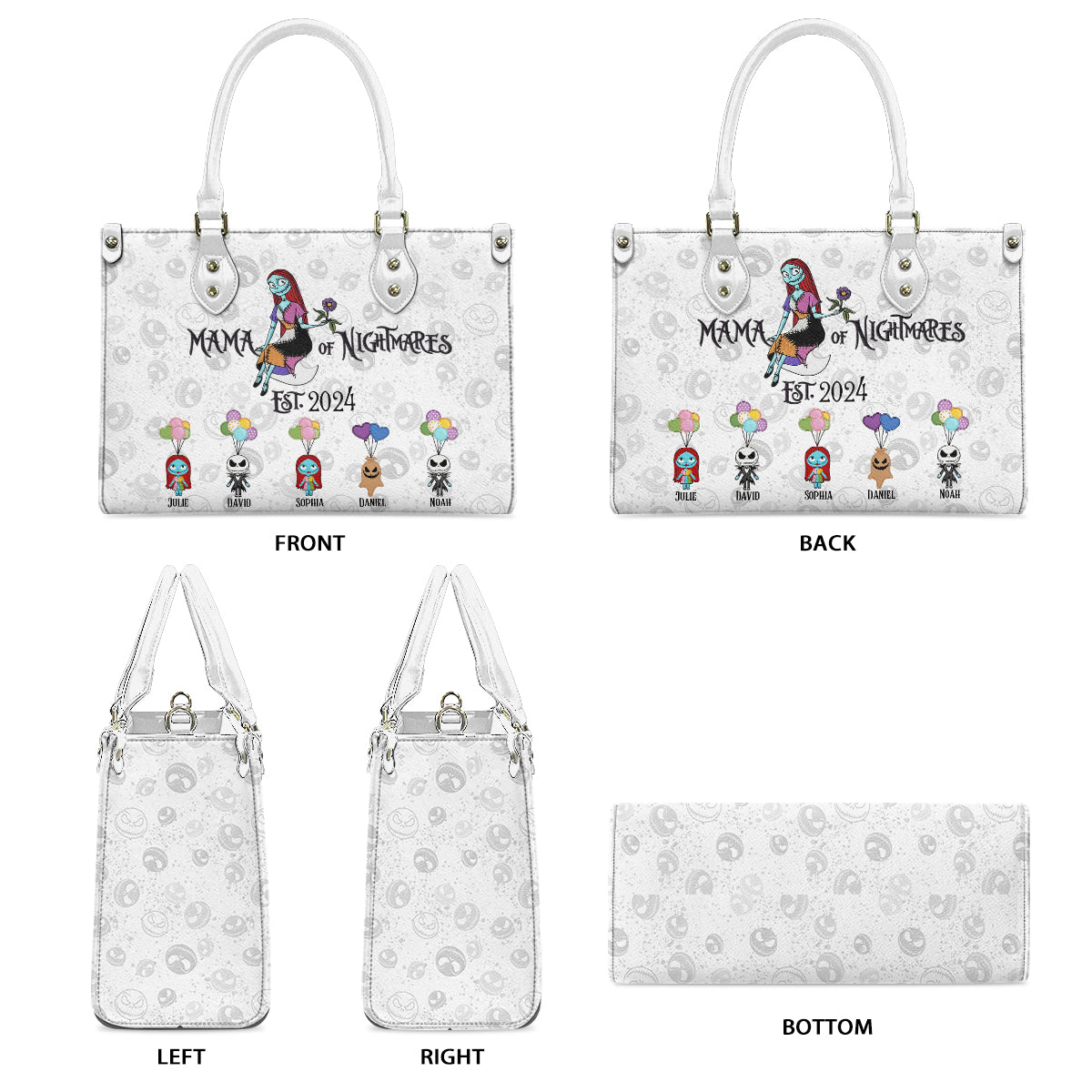 Mama Of Nightmares - Personalized Nightmare Leather Handbag