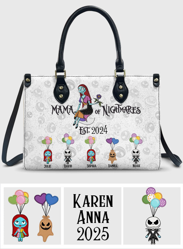 Mama Of Nightmares - Personalized Nightmare Leather Handbag