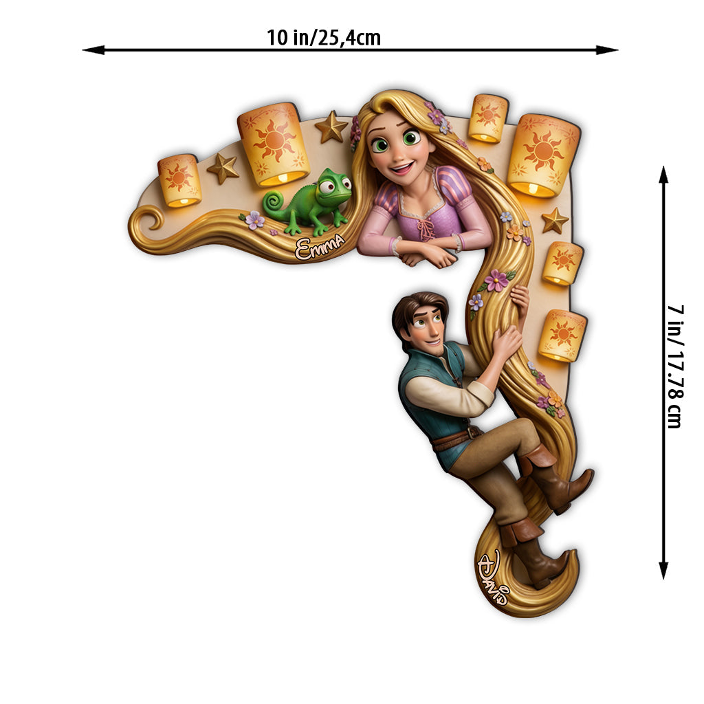 At Last I See The Light - Personalized Beautiful Princess Door Frame Decoration