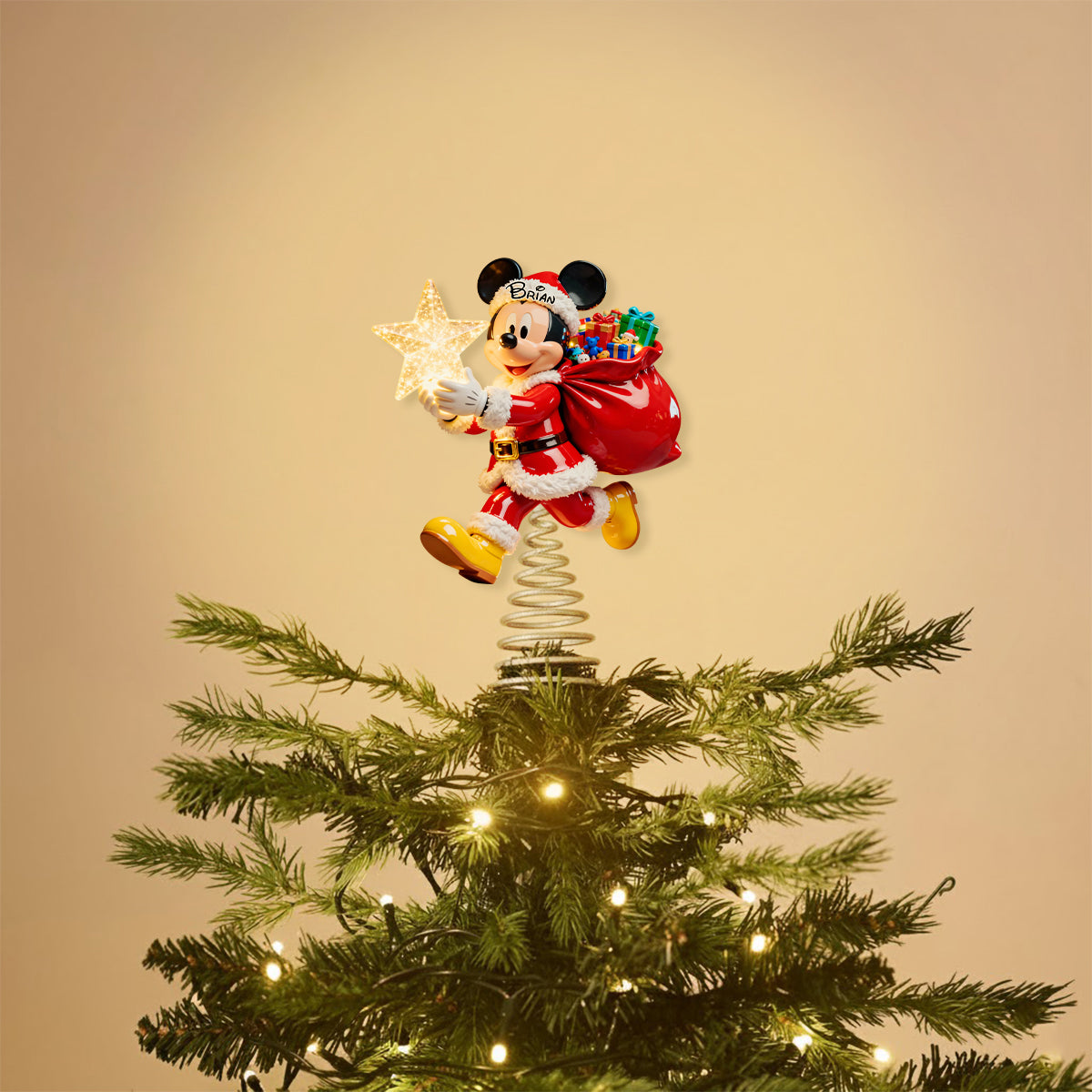 Magical Christmas - Personalized Mouse LED Light Tree Topper