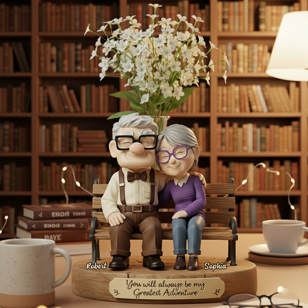 My Greatest Adventure - Personalized Couple Custom Shape Acrylic Flower Vase