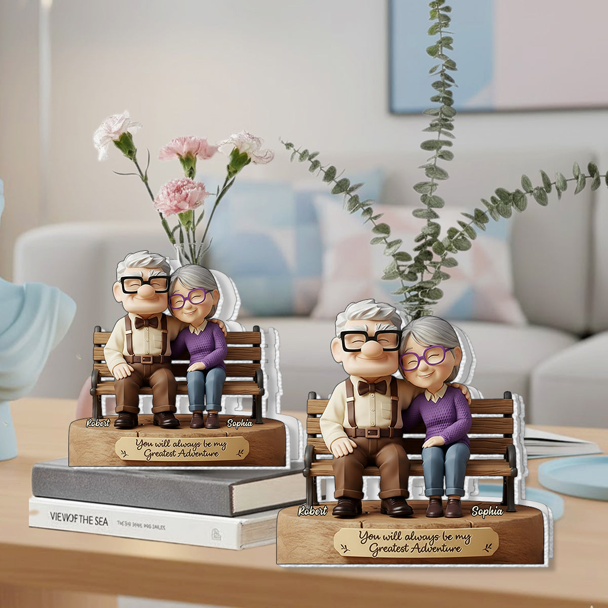 My Greatest Adventure - Personalized Couple Custom Shape Acrylic Flower Vase