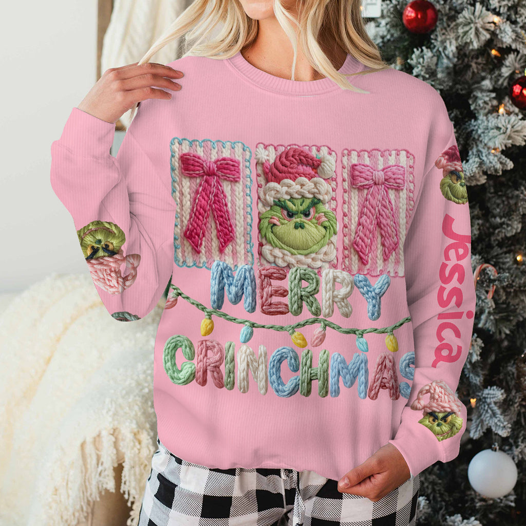Merry Grinchmas - Personalized Stole Christmas Ugly Sweater