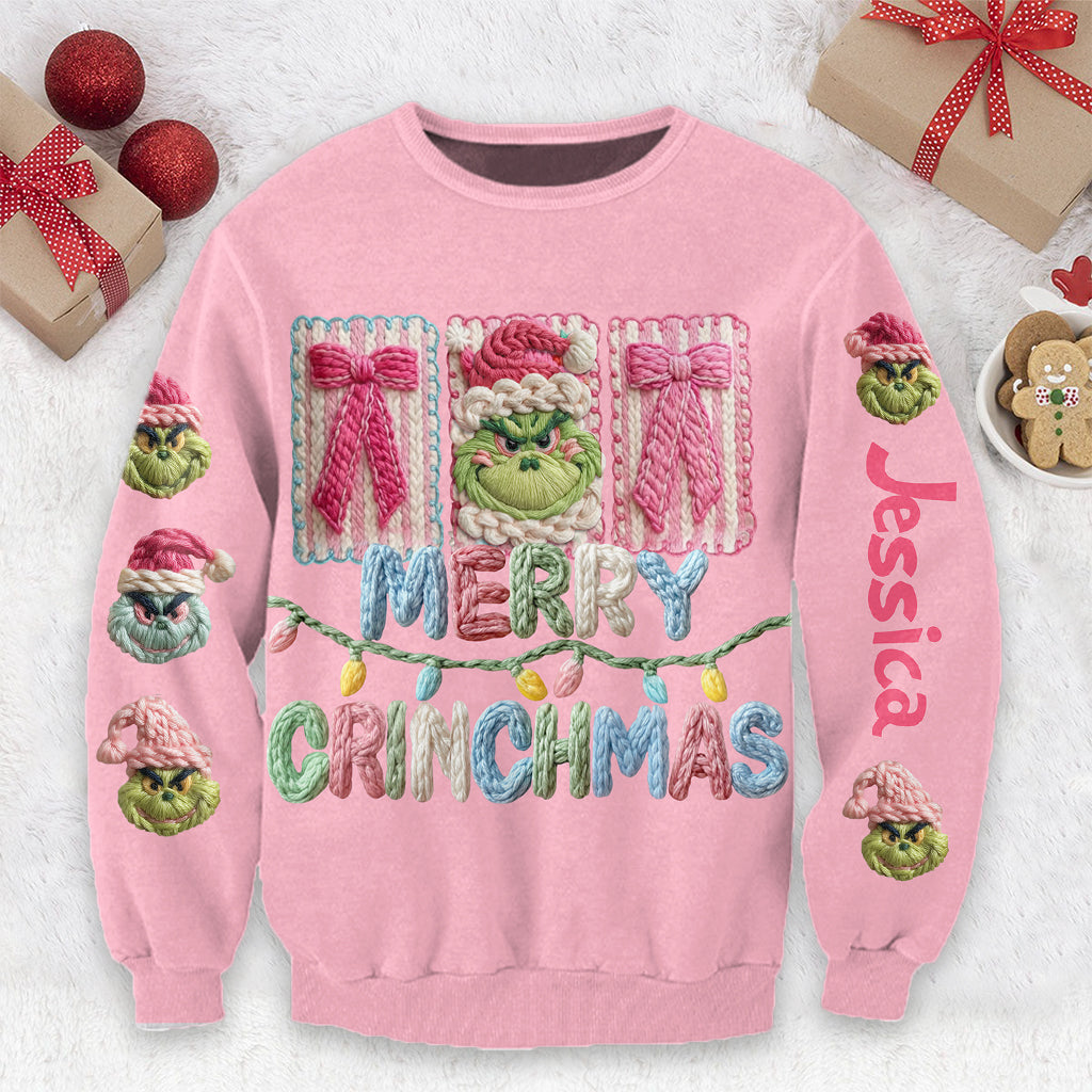 Merry Grinchmas - Personalized Stole Christmas Ugly Sweater