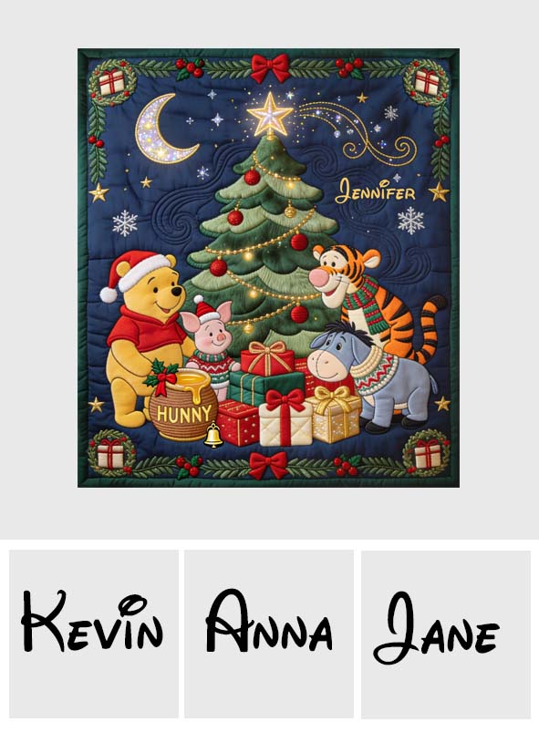 Magical Season - Personalized Yellow Bear Blanket