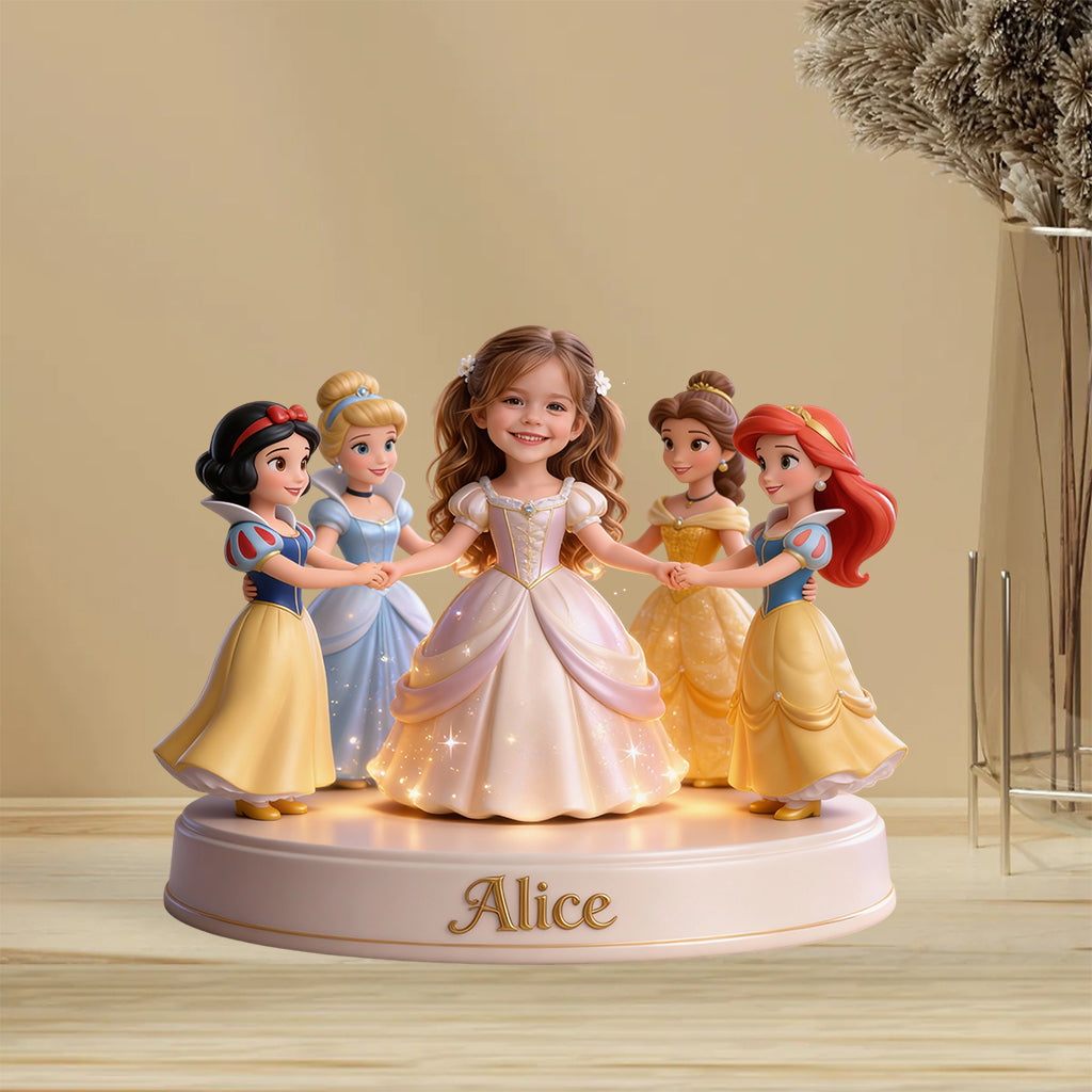 Custom Any Photo Magical Princess Friends - Personalized Princesses Custom Shaped Acrylic Plaque