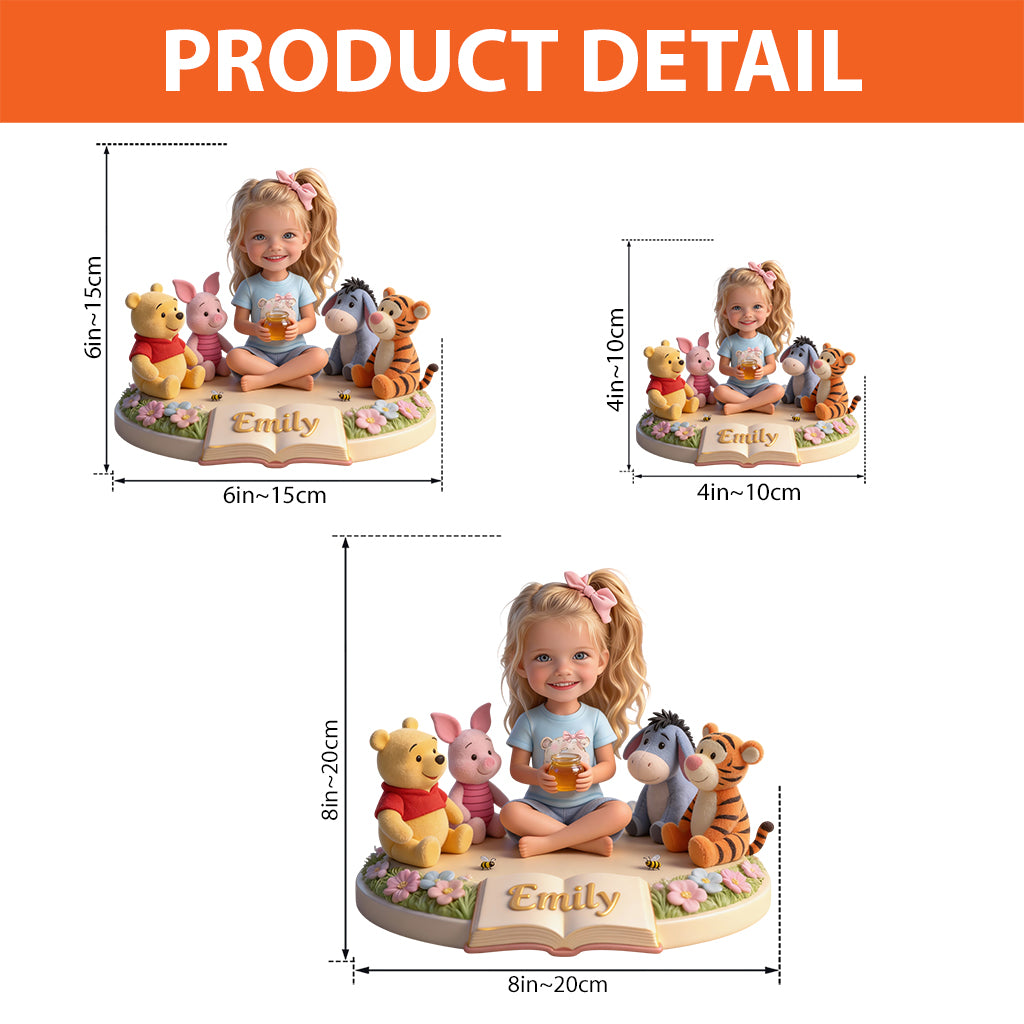 Custom Any Photo Friends - Personalized Yellow Bear Custom Shaped Acrylic Plaque