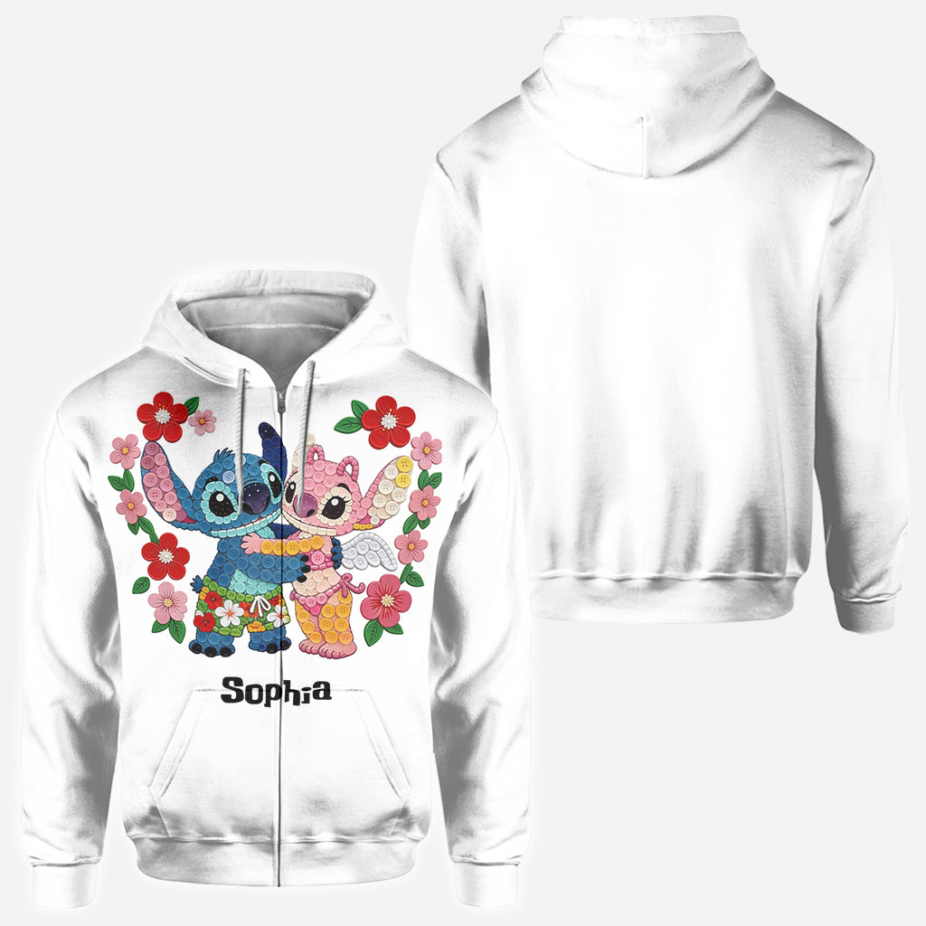 Cute Cartoon Monster, Aloha Hawaii Vibes - Personalized Ohana All Over Shirt