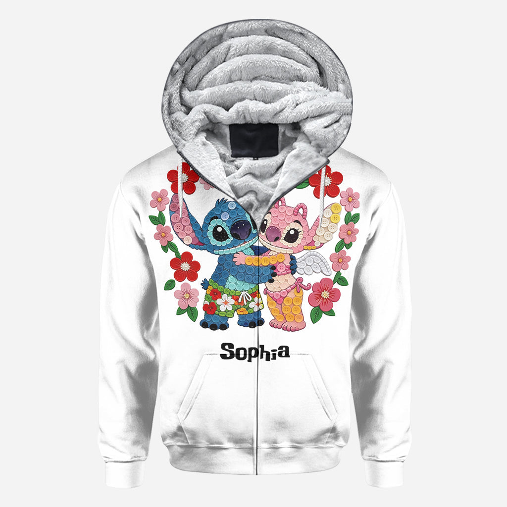 Cute Cartoon Monster, Aloha Hawaii Vibes - Personalized Ohana All Over Shirt