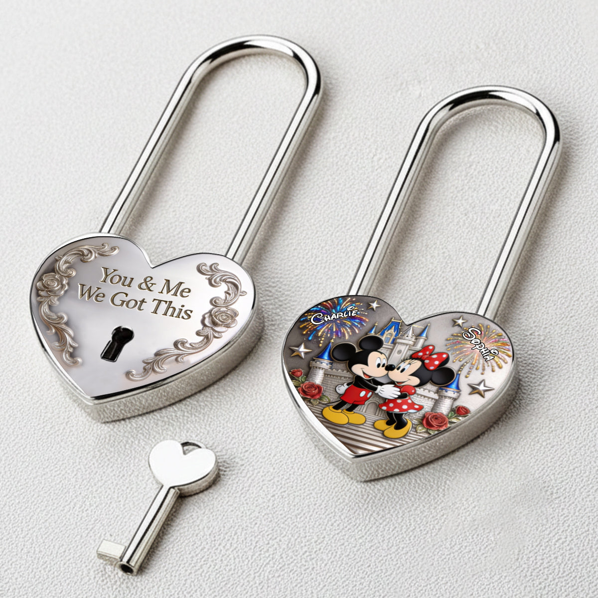 My Greatest Adventure - Personalized Mouse Heart Padlock