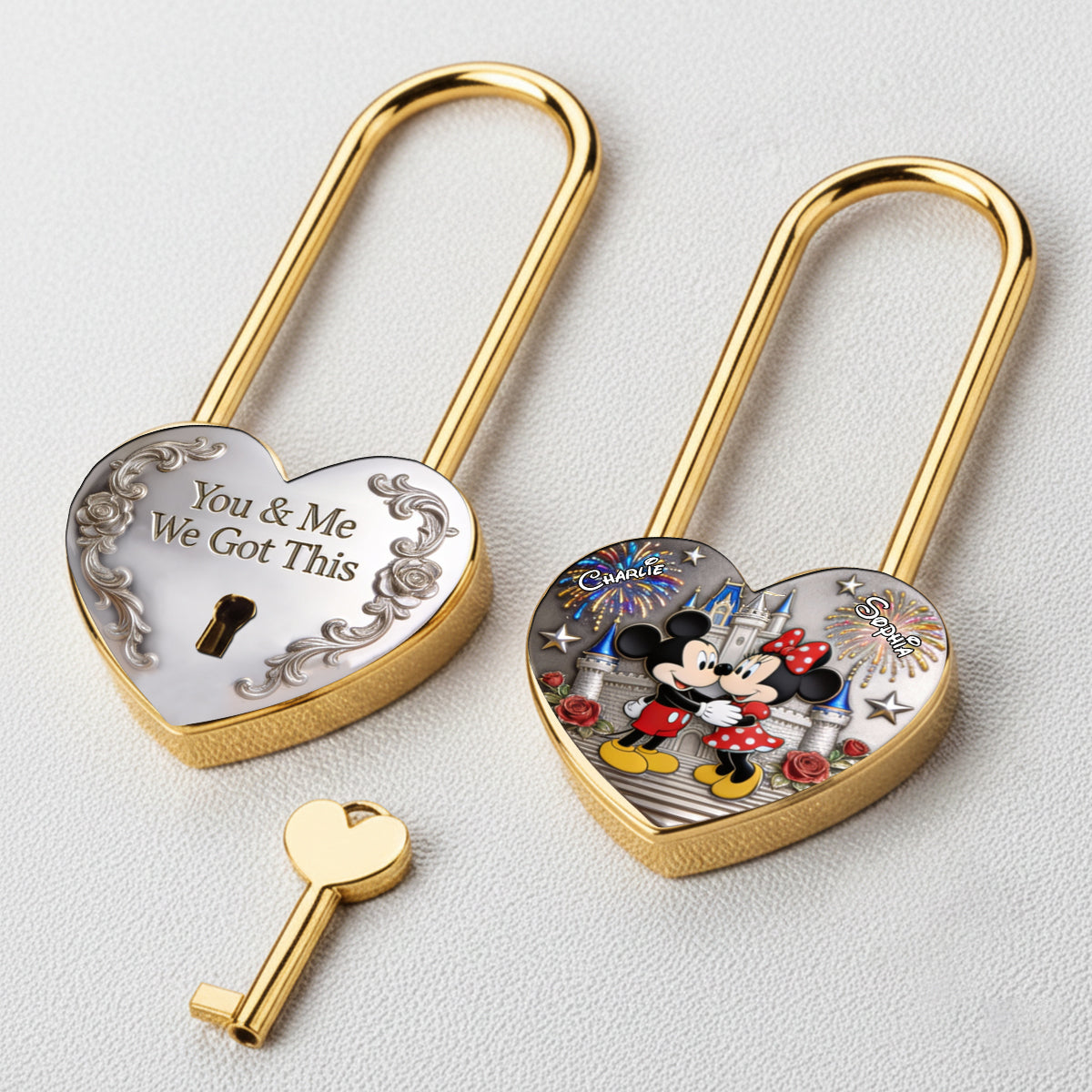My Greatest Adventure - Personalized Mouse Heart Padlock