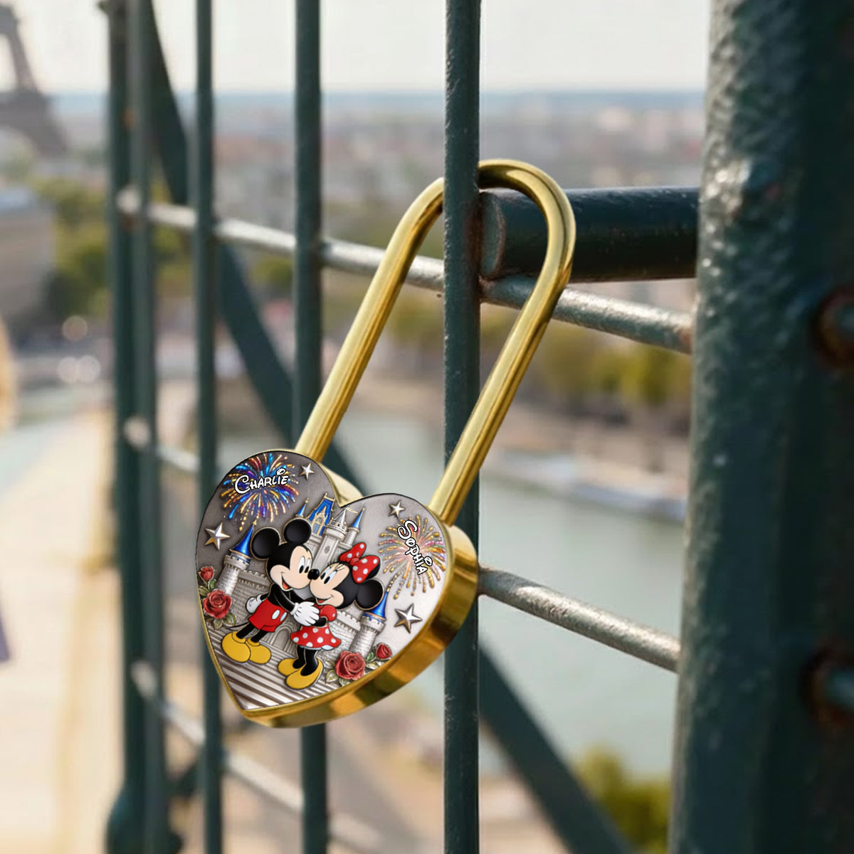 My Greatest Adventure - Personalized Mouse Heart Padlock