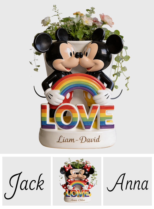 Love Is Love - Personalized LGBT Support Acrylic Pot