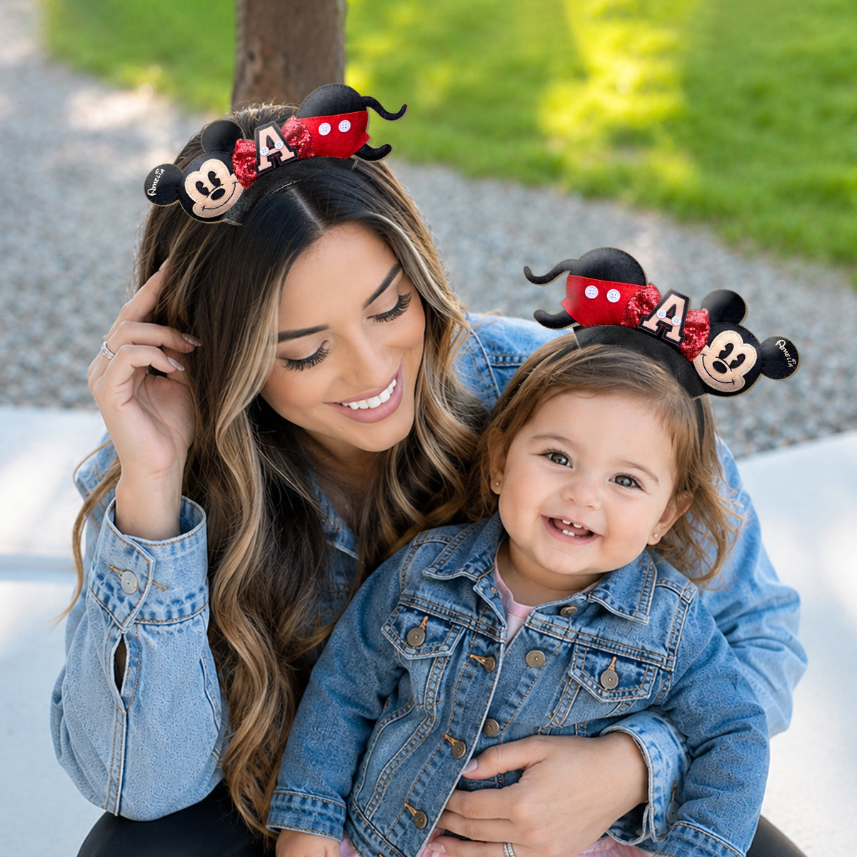 Cute Cartoon Mouse Letter - Personalized Mouse Shaped Leather Headband