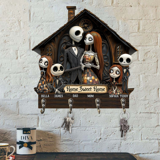 Home Sweet Home - Personalized Nightmare Custom Shaped Key Rack