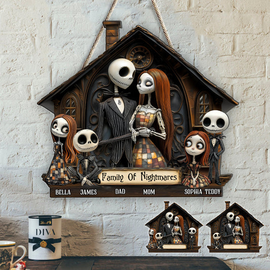 Home Sweet Home - Personalized Nightmare Custom Shaped Wood Sign
