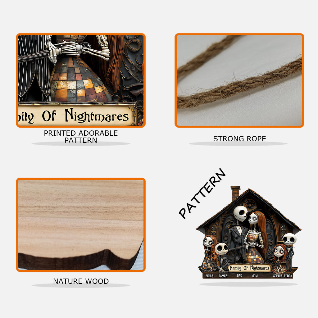 Home Sweet Home - Personalized Nightmare Custom Shaped Wood Sign