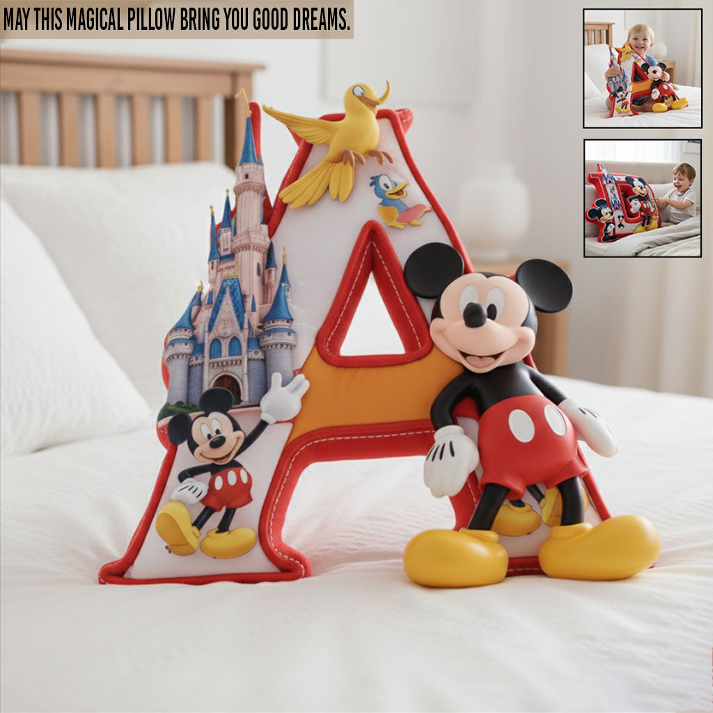 Magical Letter - Personalized Mouse Shaped Pillow