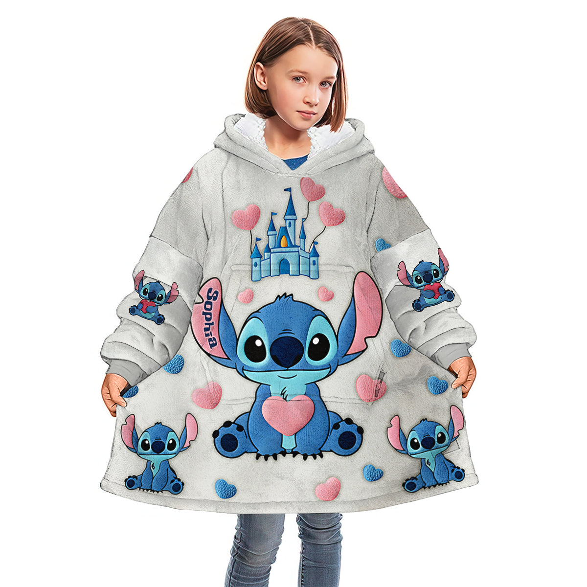 Ohana Means Family - Personalized Ohana Blanket Hoodie