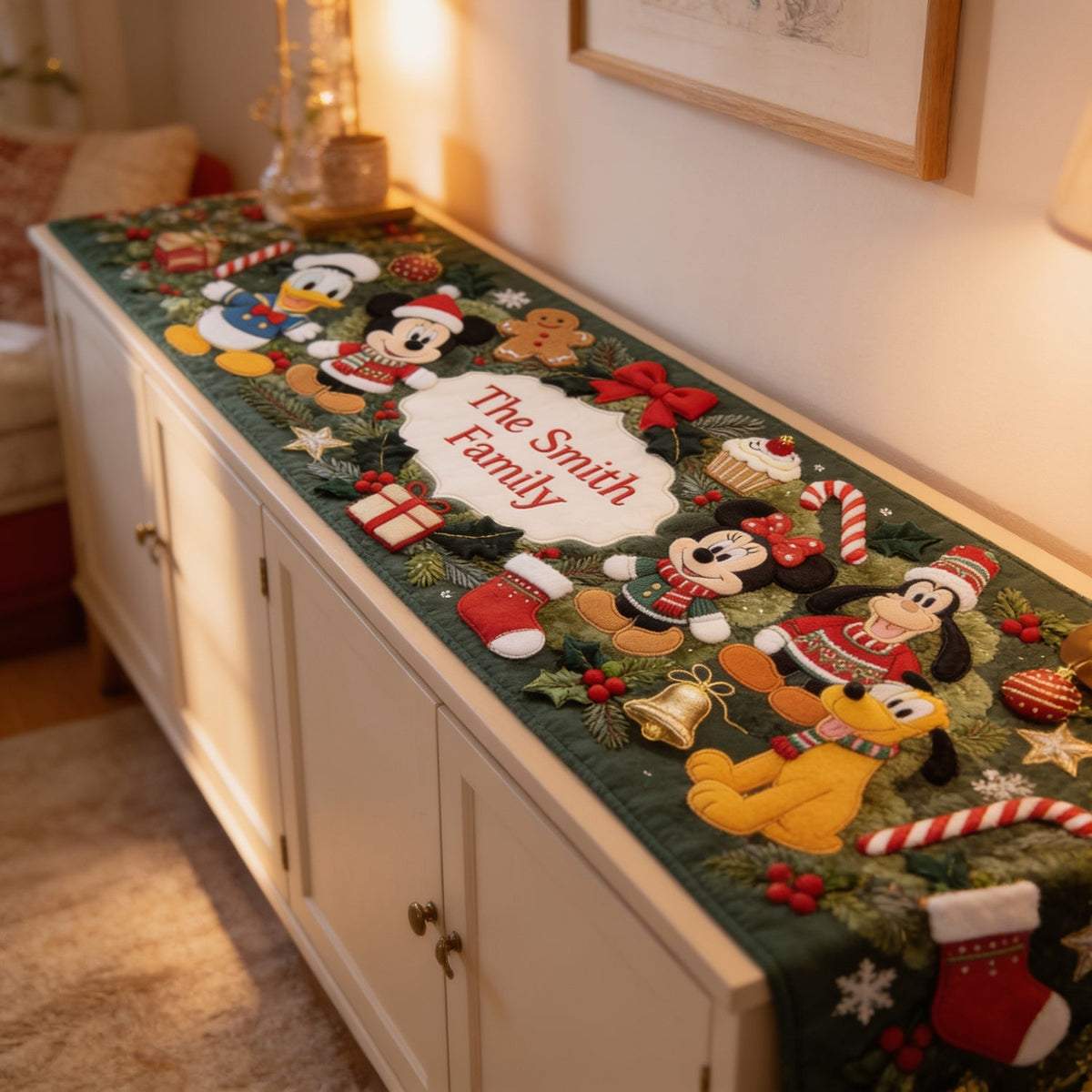 Magical Moment - Personalized Mouse Custom Shape Table Runner