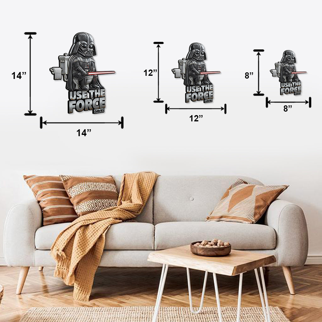 Use The Force - Personalized The Force Cut Metal Sign