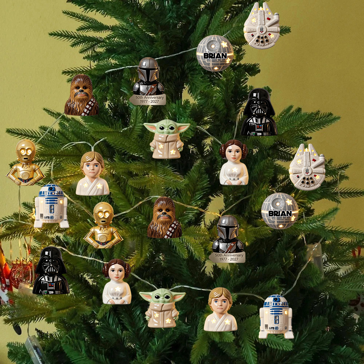 50th Anniversary - Personalized The Force String Lights
