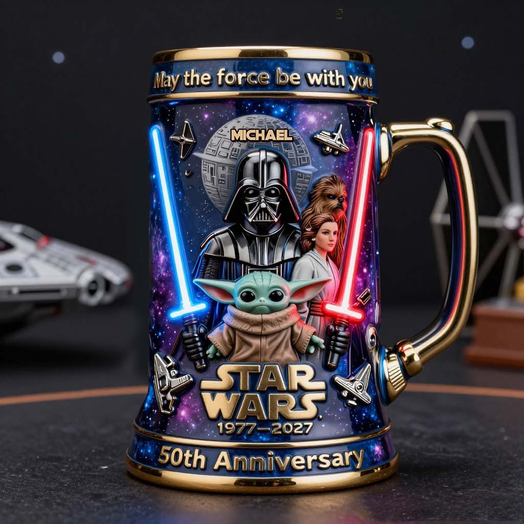 May The Force Be With You - Personalized The Force Beer Stein