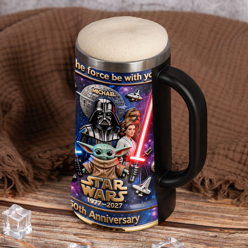 May The Force Be With You - Personalized The Force Beer Stein