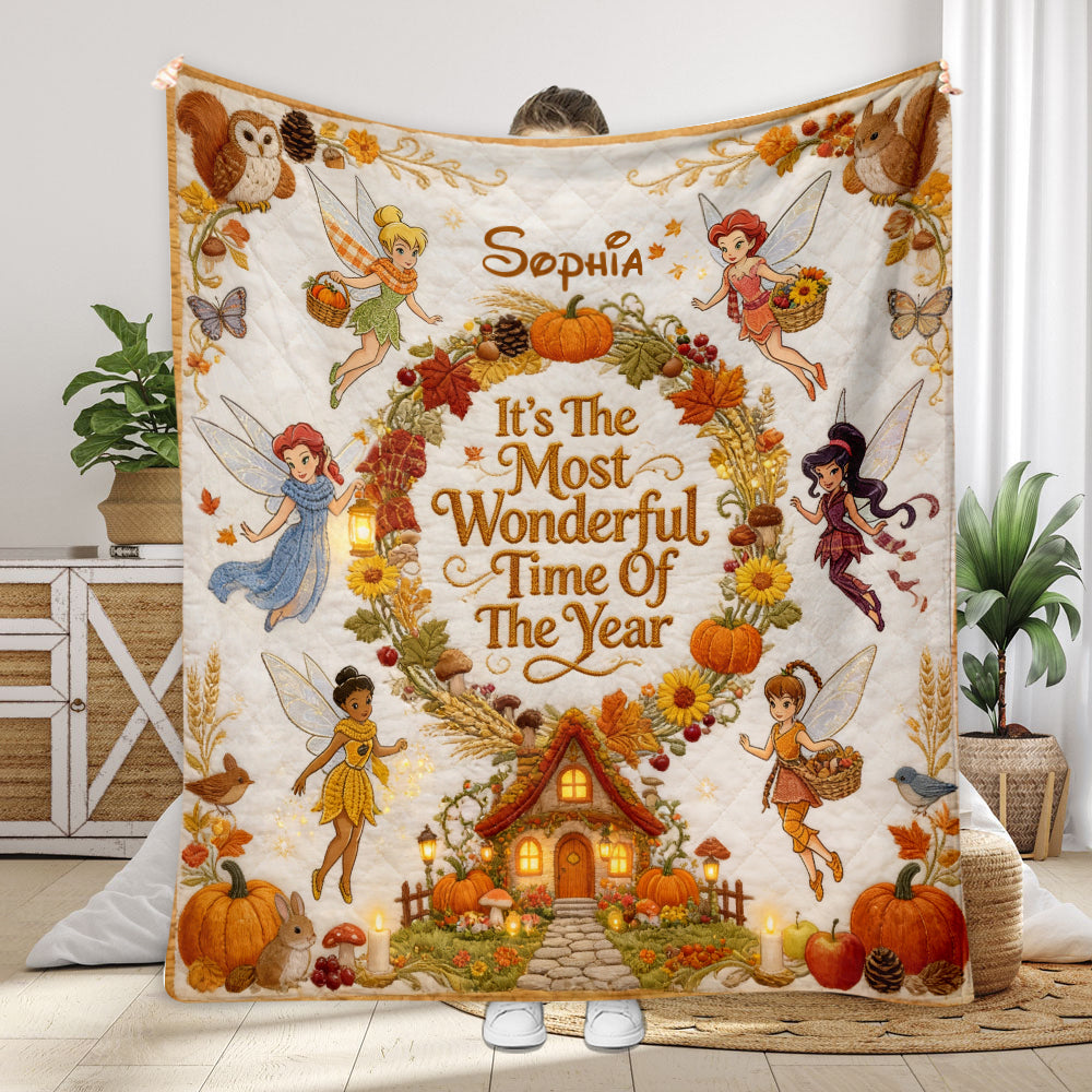 It's The Most Beautiful Time Of The Year - Personalized Flying Fairy Blanket