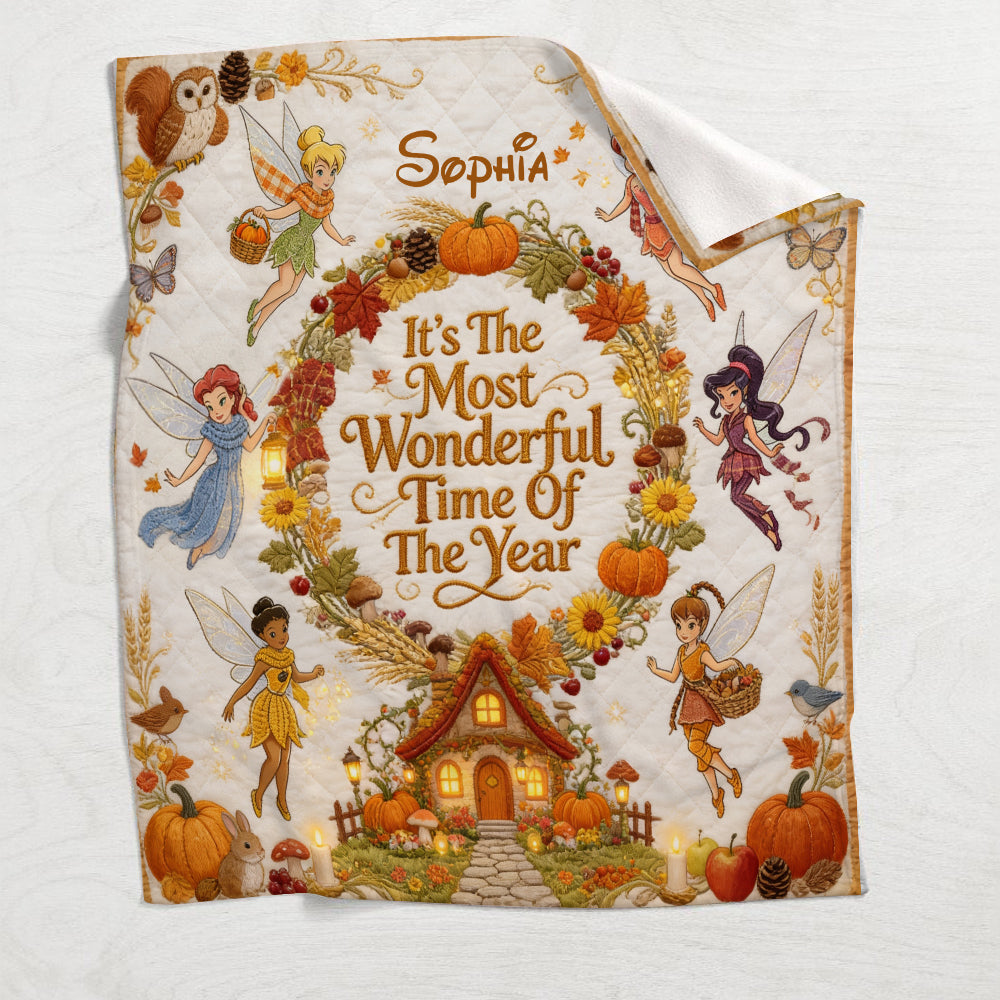 It's The Most Beautiful Time Of The Year - Personalized Flying Fairy Blanket