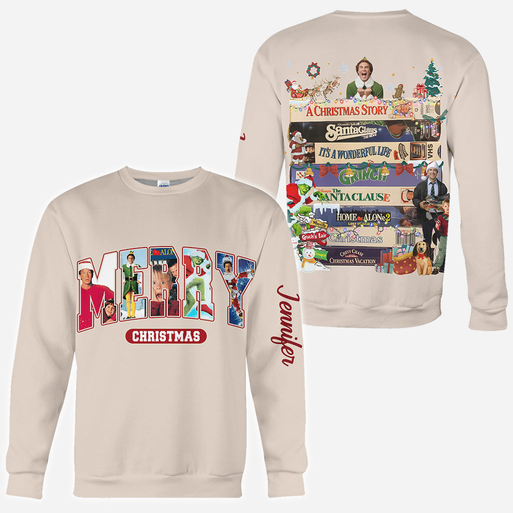 Christmas Movie Watching - Personalized All Over Shirt