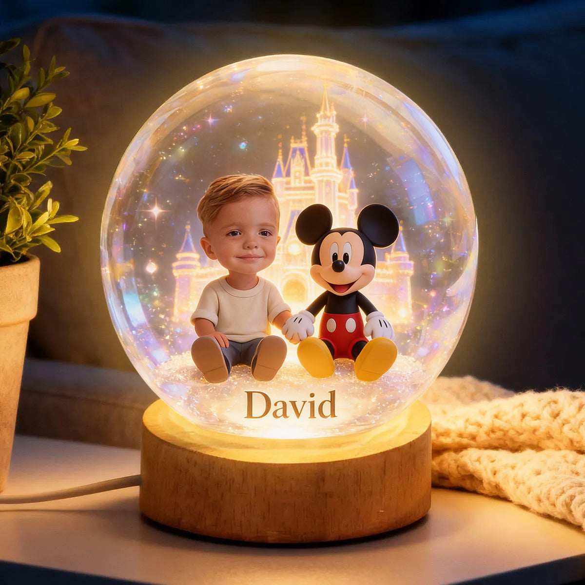 Magic Friends - Personalized Mouse Crystal Ball Night Light