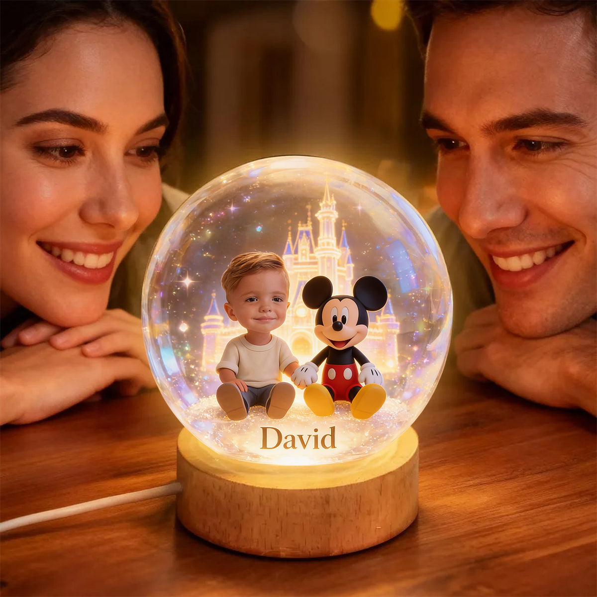 Magic Friends - Personalized Mouse Crystal Ball Night Light