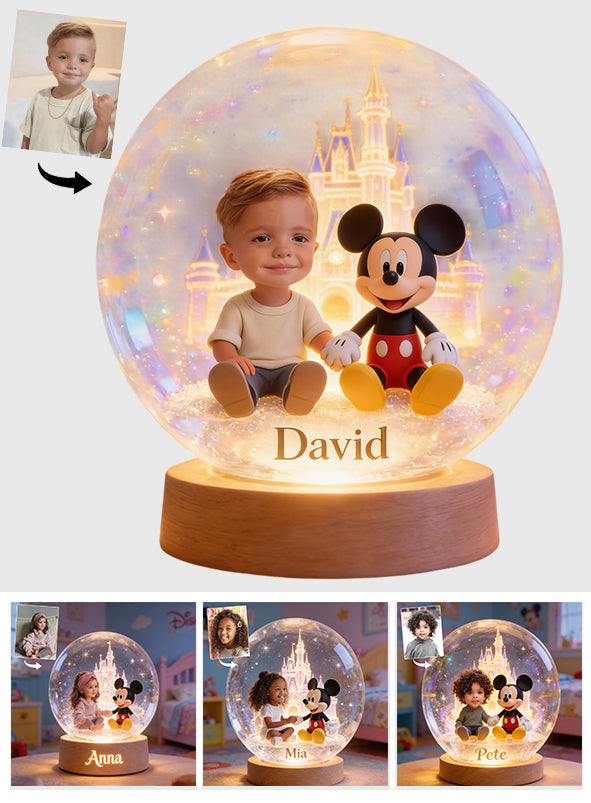 Magic Friends - Personalized Mouse Crystal Ball Night Light