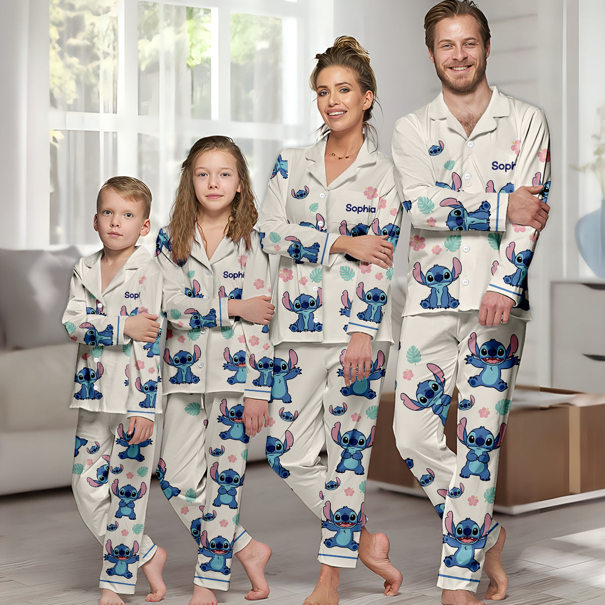Ohana - Personalized Ohana Button Down Pajamas