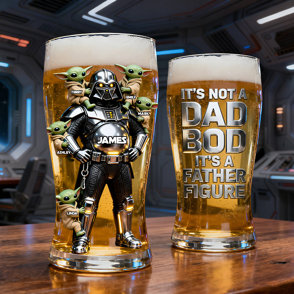 It's Not A Dad Bod It's A Father Figure - Personalized The Force Beer Pint