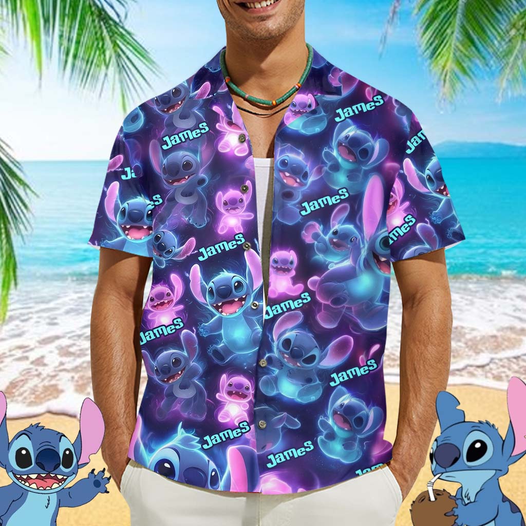 Happy Brightening Ohana - Personalized Ohana Hawaiian Shirt